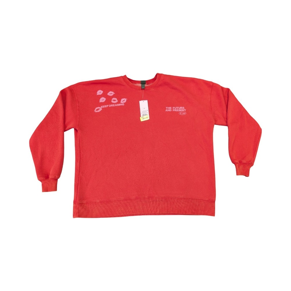 ⭐C3 Wild Fable Distressed/Faded Sweatshirt Red Keep Dreaming Size S - Picture 1 of 7